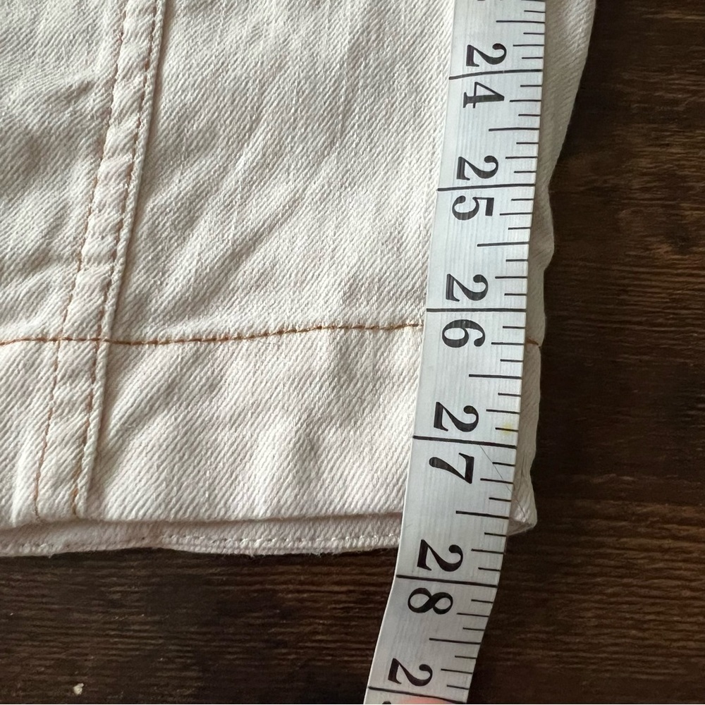 ULLA JOHNSON Women's Brodie Jeans Tapered Ankle Ivory Size 10 High Rise - Picture 15 of 16